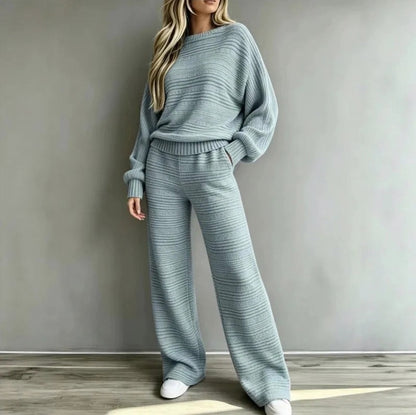 Knit Striped Matching Set