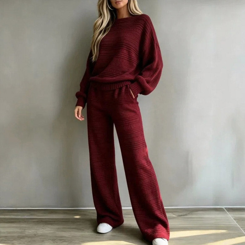 Knit Striped Matching Set