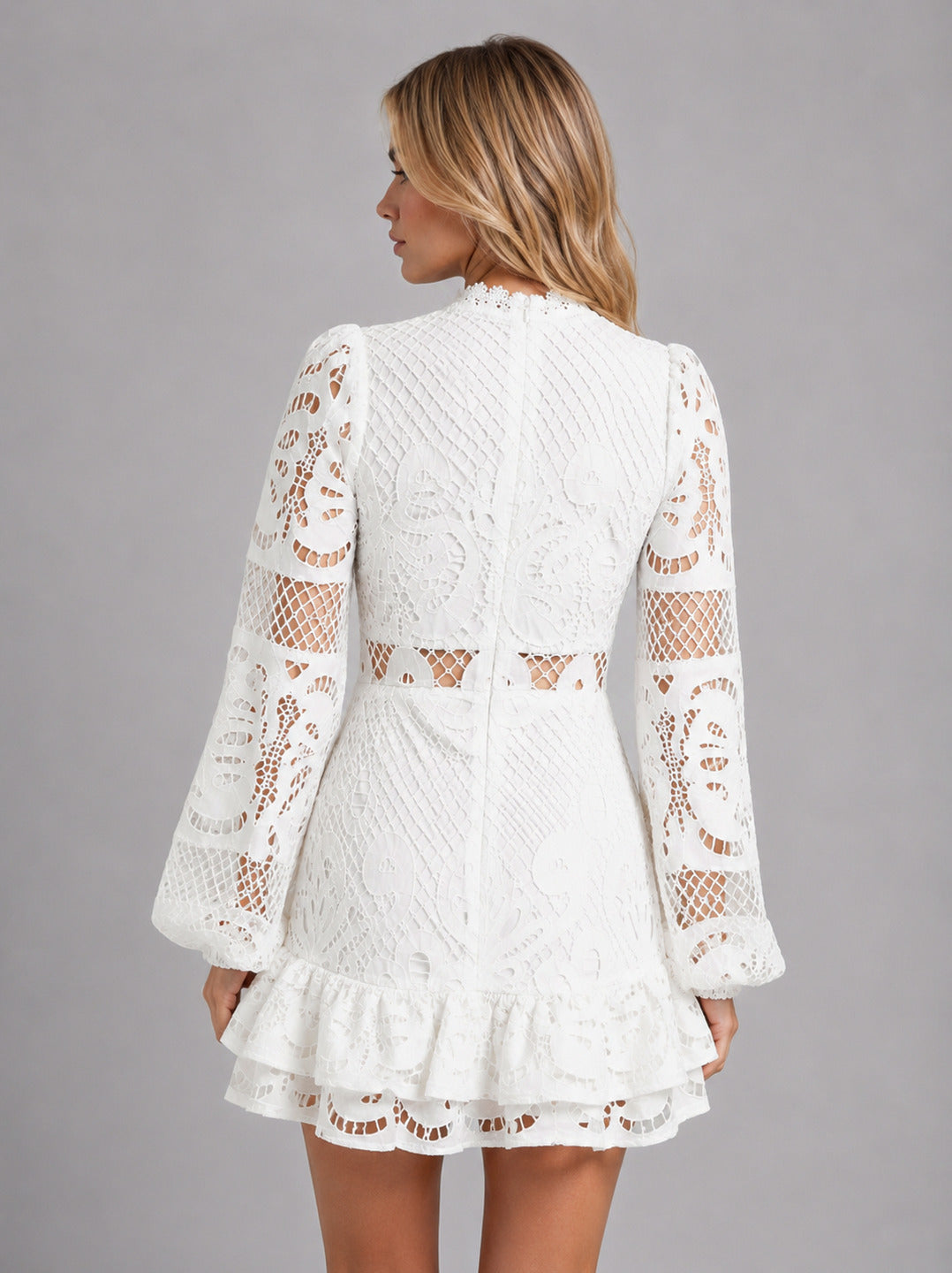Lace Cutout Mini Dress