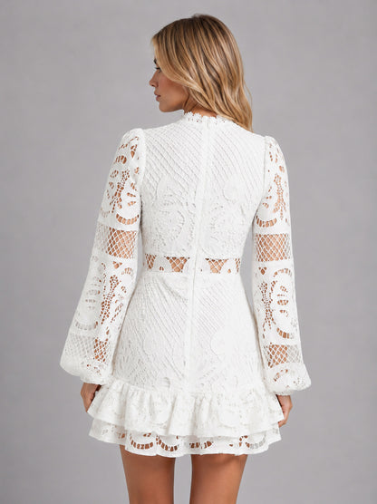 Lace Cutout Mini Dress