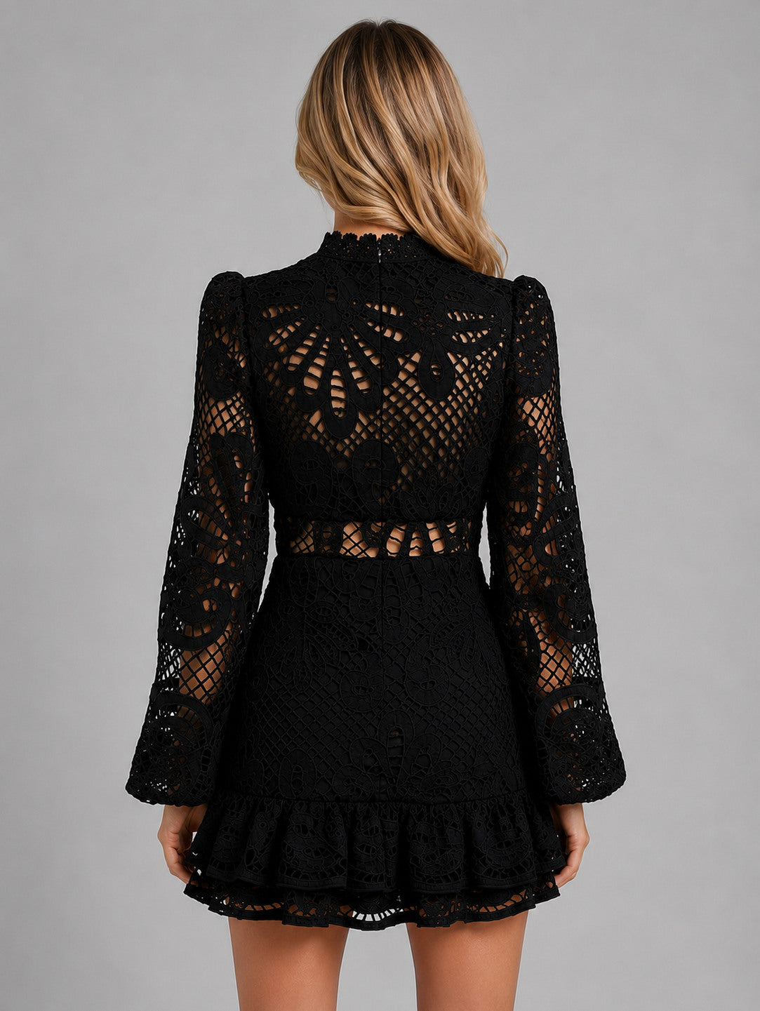 Lace Cutout Mini Dress