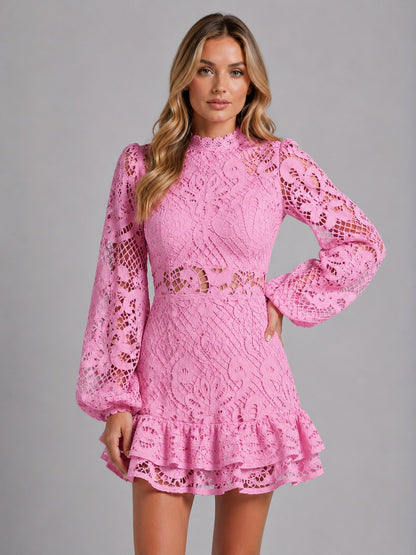 Lace Cutout Mini Dress