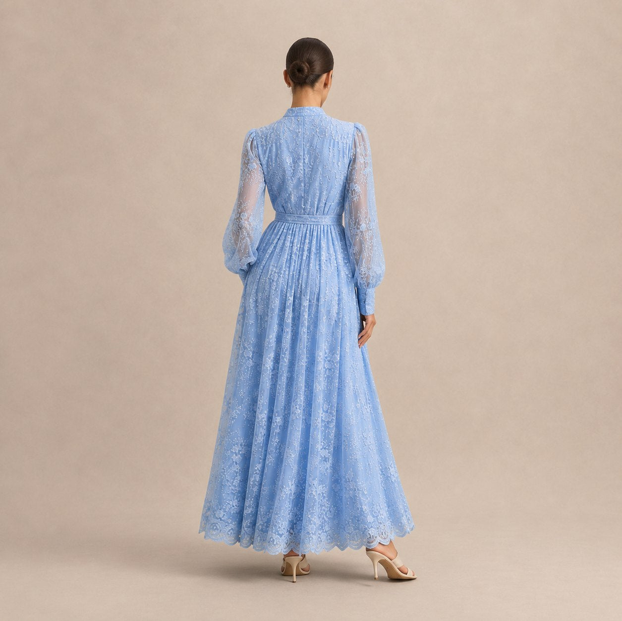 Lace Long Sleeve Maxi Dress