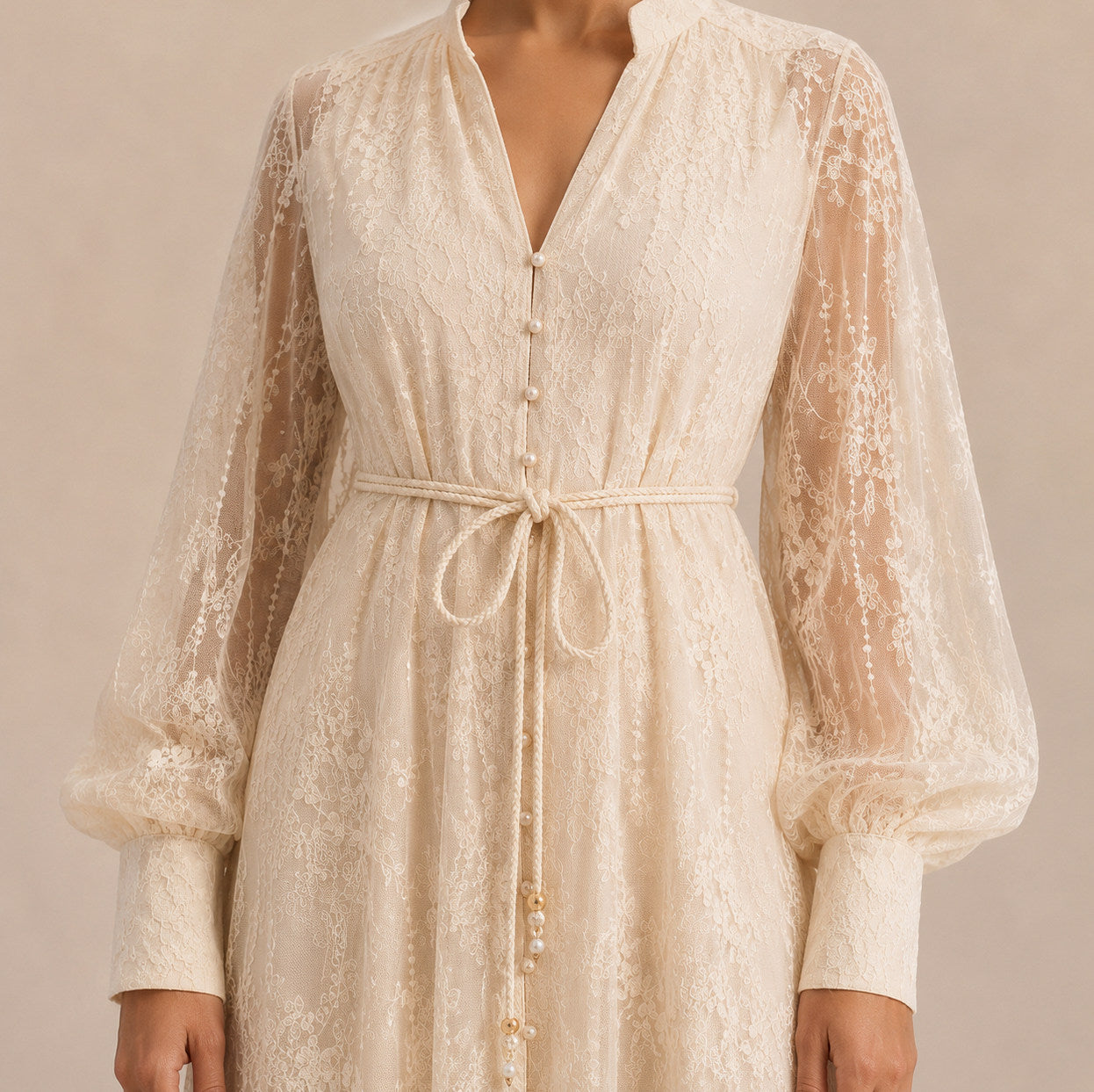 Lace Long Sleeve Maxi Dress