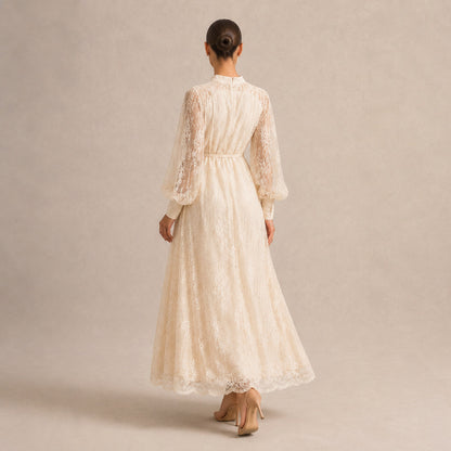 Lace Long Sleeve Maxi Dress