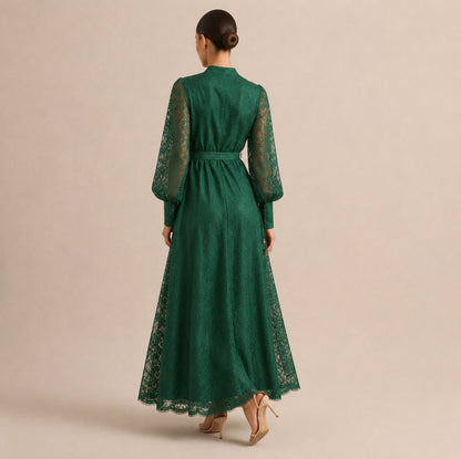 Lace Long Sleeve Maxi Dress