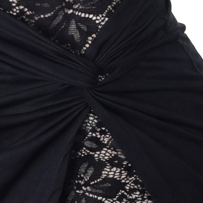 Lace Long Sleeve High Neck Mini Dress