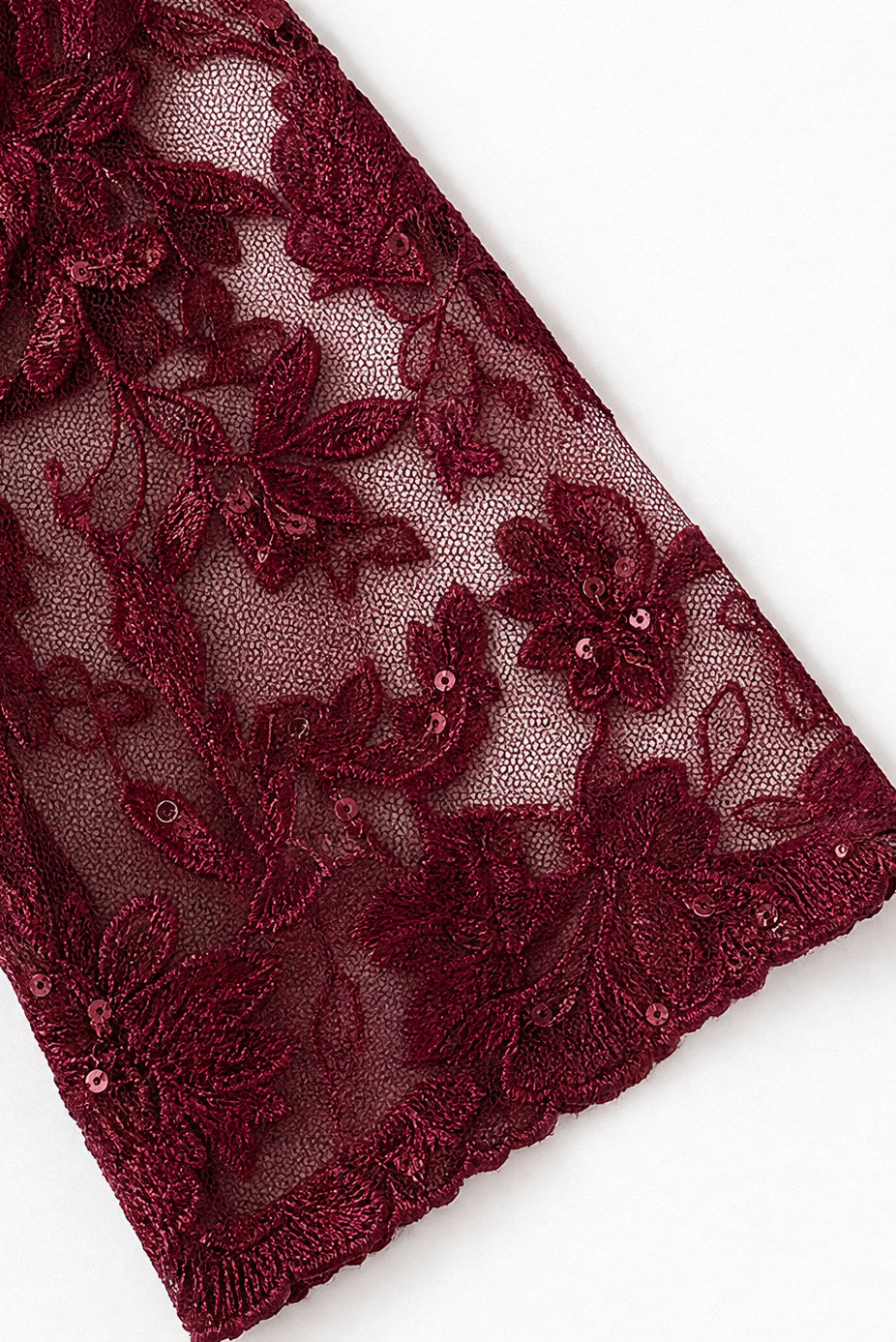Lace Tiered Chiffon Midi Dress