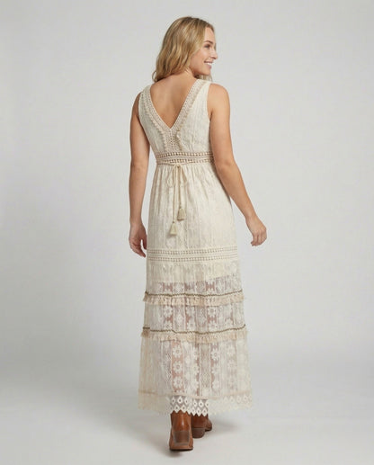 Lace Tiered Maxi Dress
