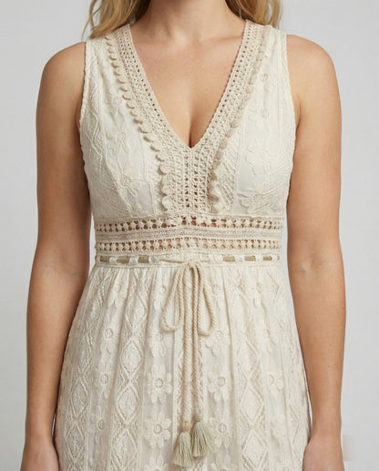 Lace Tiered Maxi Dress