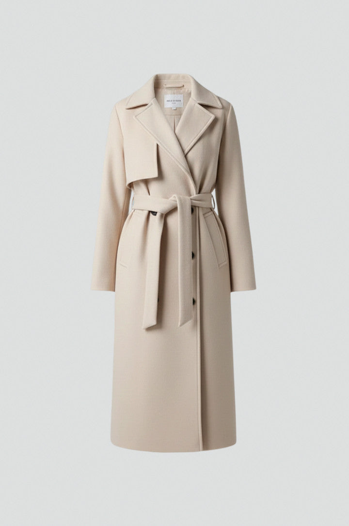 Long Sleeve Belted Trench Coat