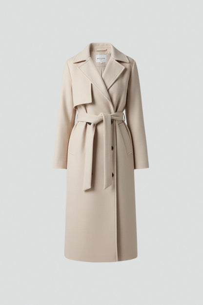Long Sleeve Belted Trench Coat