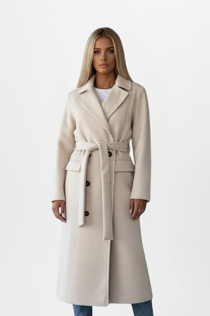 Long Sleeve Belted Trench Coat