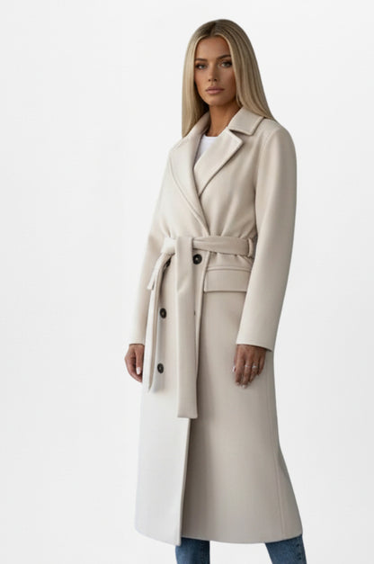 Long Sleeve Belted Trench Coat