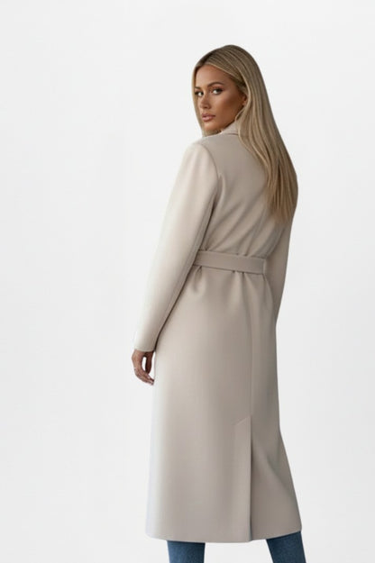 Long Sleeve Belted Trench Coat