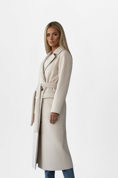 Long Sleeve Belted Trench Coat