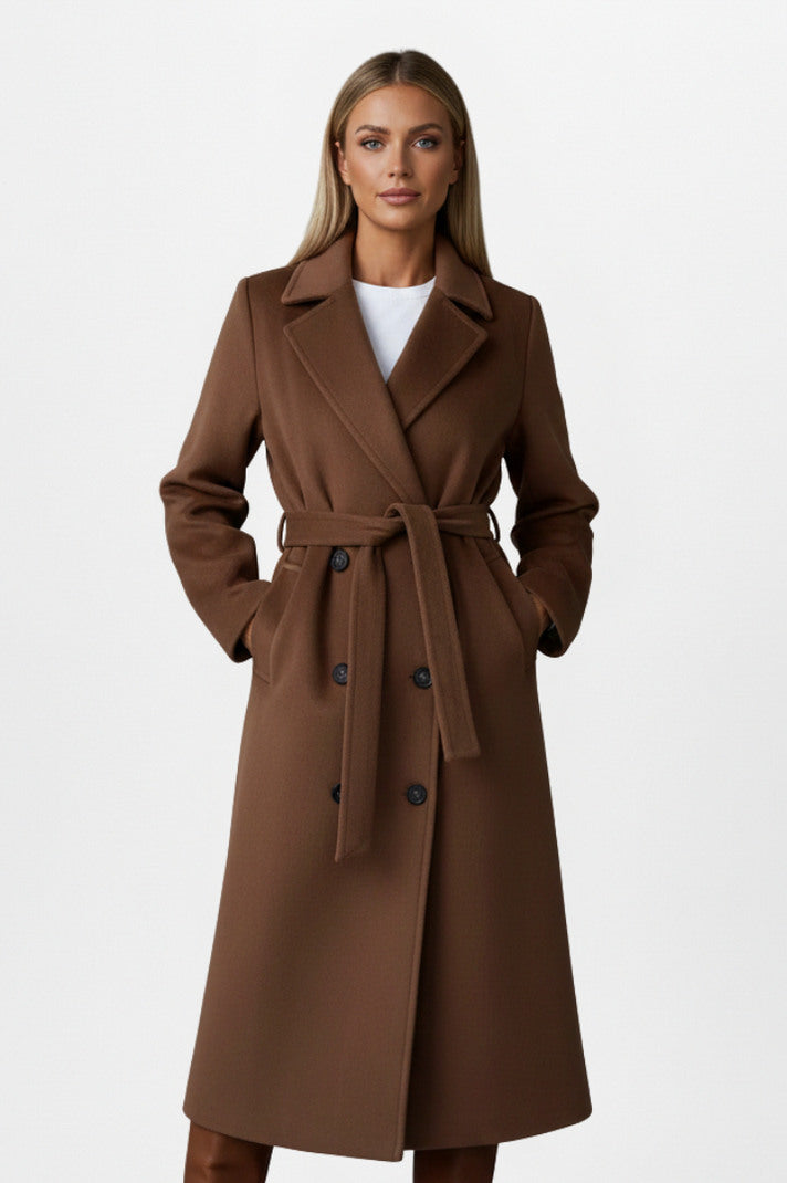 Long Sleeve Belted Trench Coat