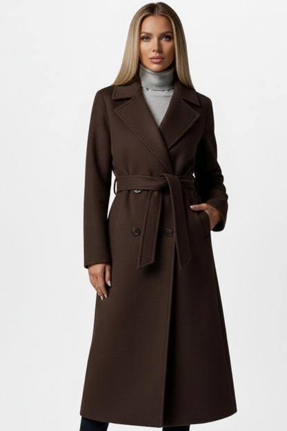Long Sleeve Belted Trench Coat