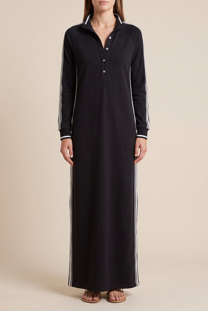 Long Sleeve Polo Maxi Dress