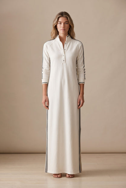 Long Sleeve Polo Maxi Dress