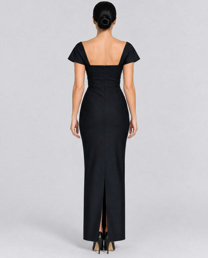 Off Shoulder Embellished Maxi Dress