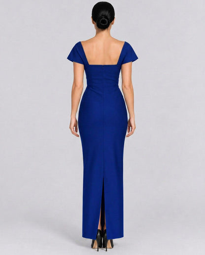 Off Shoulder Embellished Maxi Dress