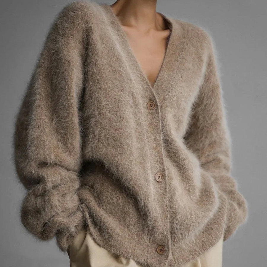 Off Shoulder Knit Cardigan