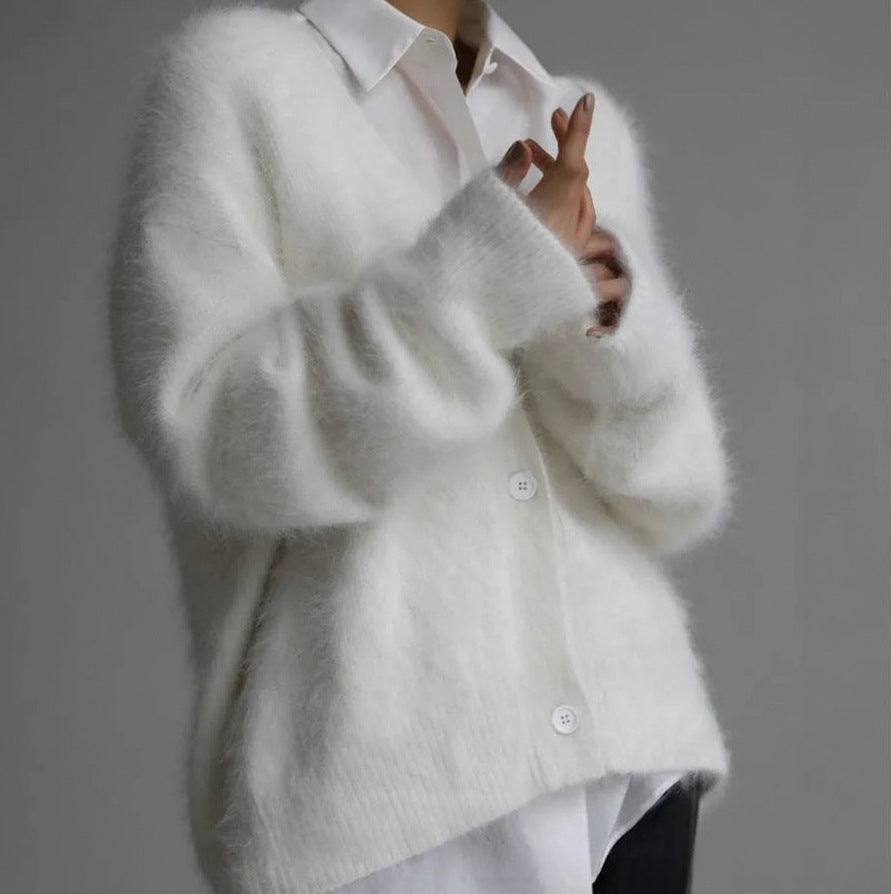 Off Shoulder Knit Cardigan