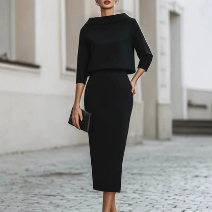 Off Shoulder Midi Two Piece Set