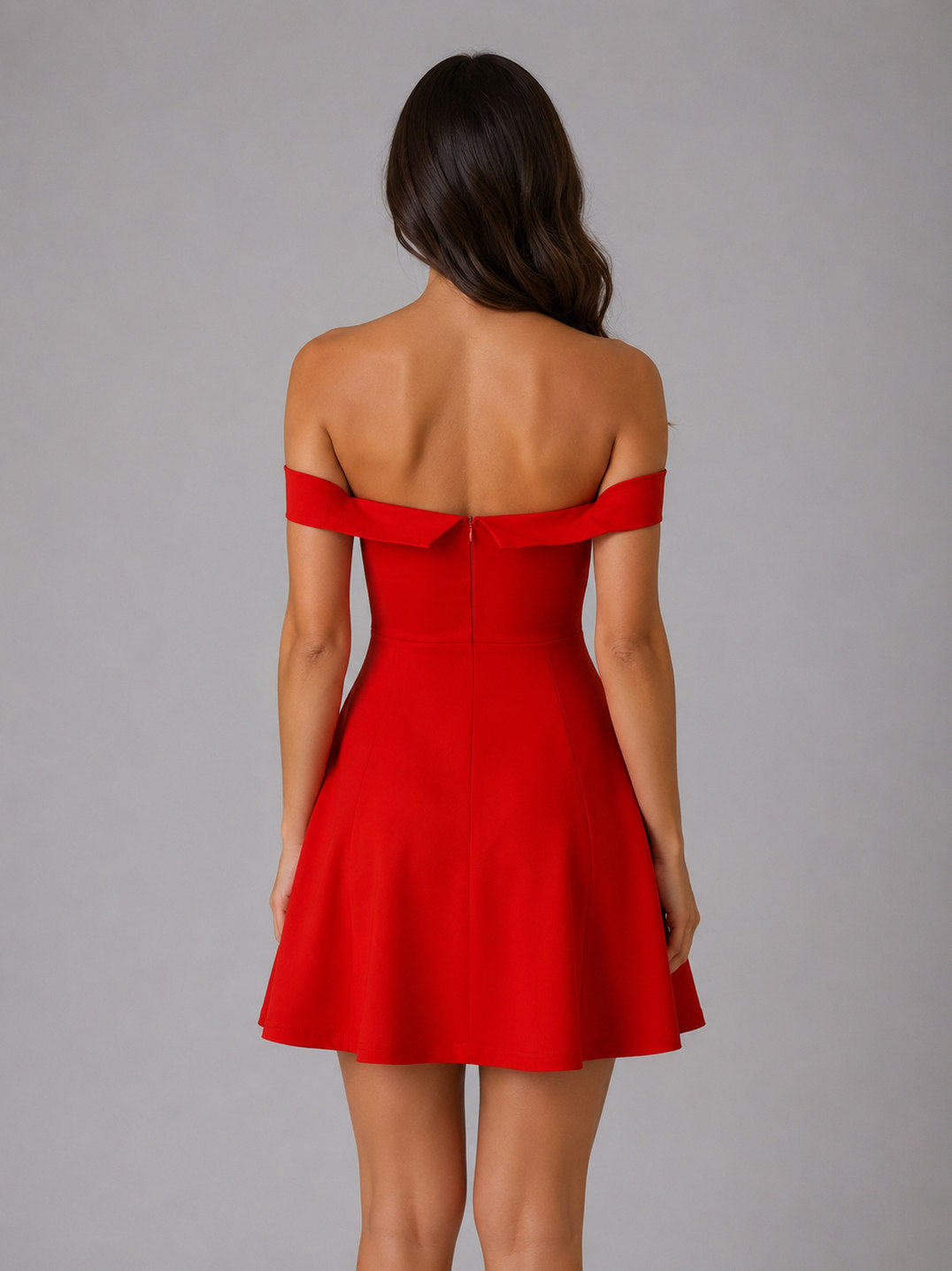 Off Shoulder Sweetheart Mini Dress