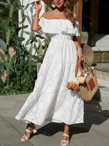 Off Shoulder Tiered Maxi Dress