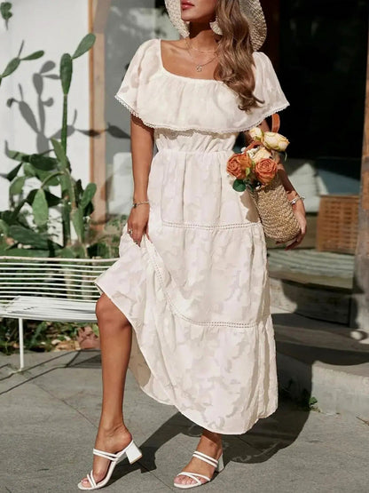 Off Shoulder Tiered Maxi Dress