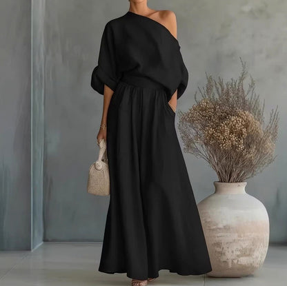 Off Shoulder Wide Leg Set