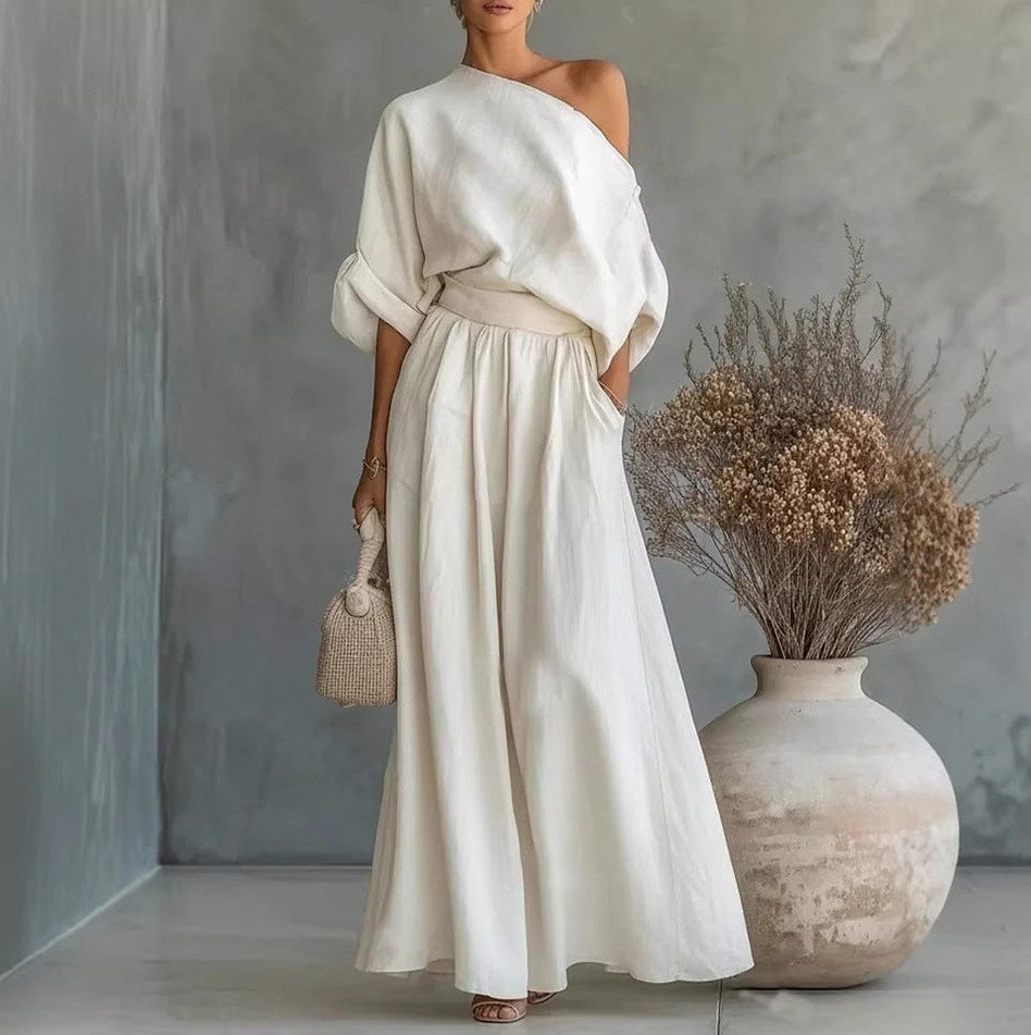 Off Shoulder Wide Leg Set