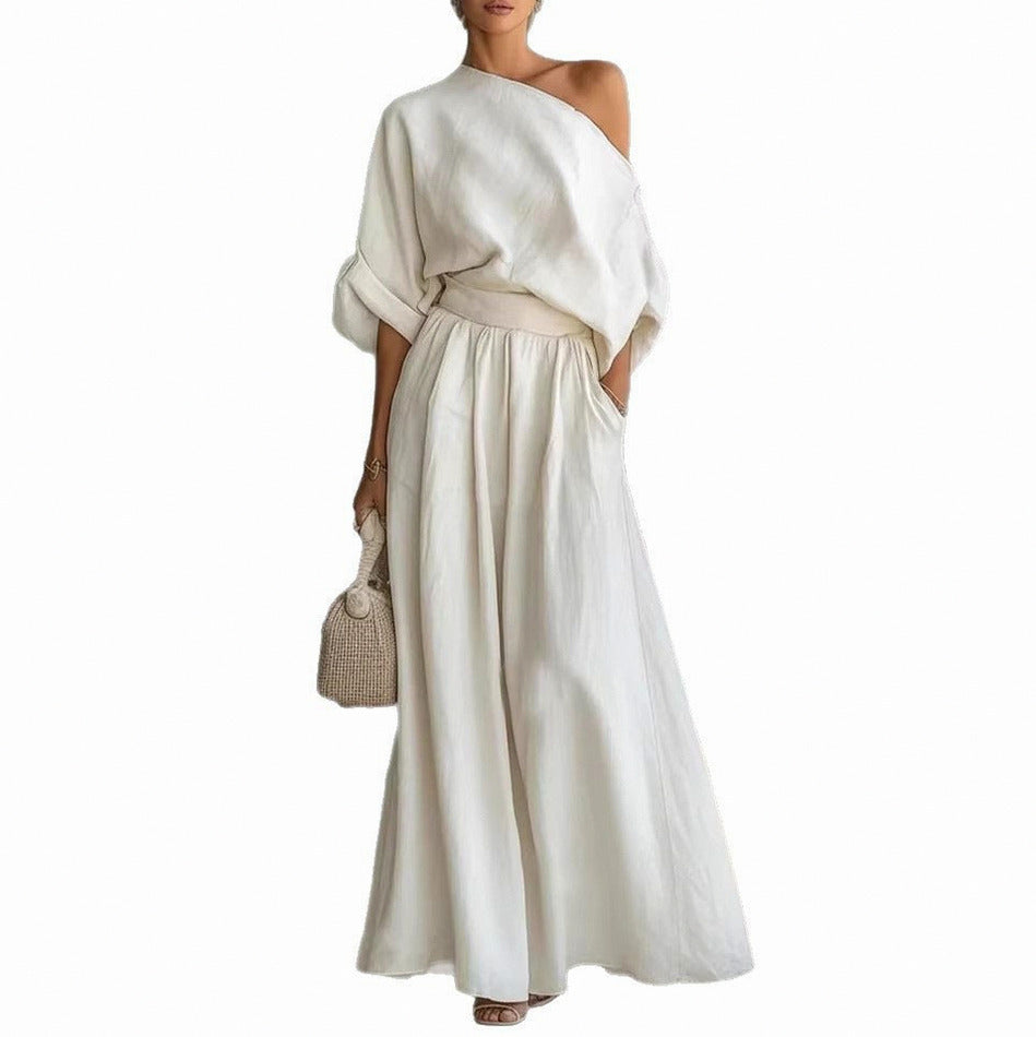 Off Shoulder Wide Leg Set