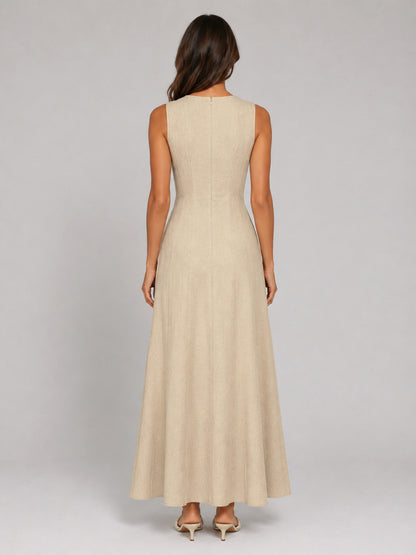 Panel Sleeveless Maxi Dress