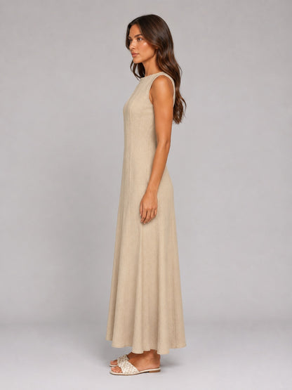 Panel Sleeveless Maxi Dress