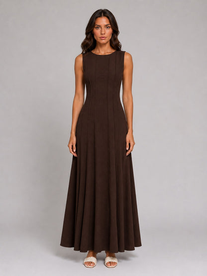 Panel Sleeveless Maxi Dress