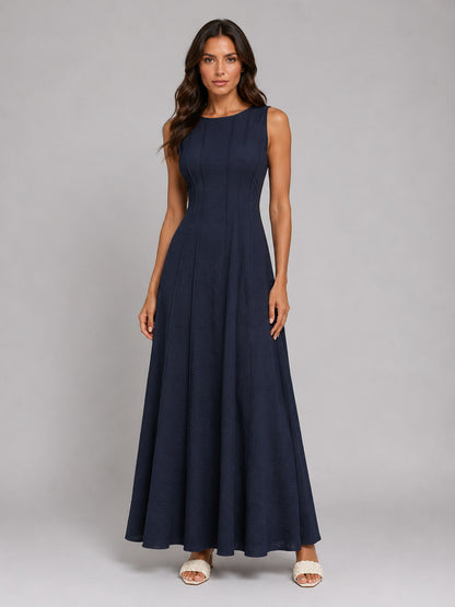 Panel Sleeveless Maxi Dress