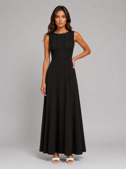 Panel Sleeveless Maxi Dress