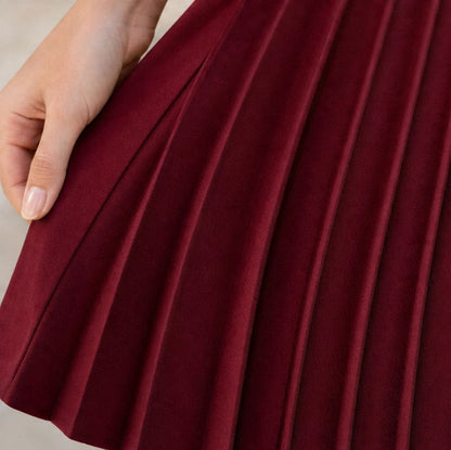 3/4 Sleeve Pleated Hem Midi Blazer Dress