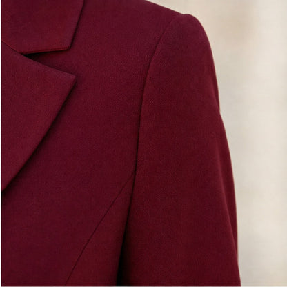 3/4 Sleeve Pleated Hem Midi Blazer Dress