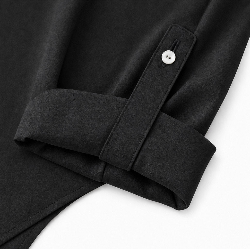Poplin 3/4 Sleeve Midi Shirt Dress
