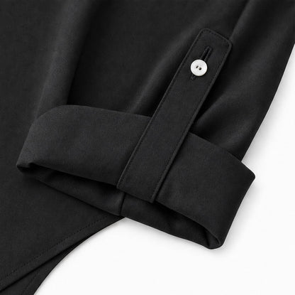 Poplin 3/4 Sleeve Midi Shirt Dress