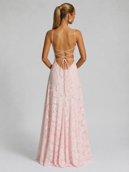 Ruched Spaghetti Strap Maxi Dress
