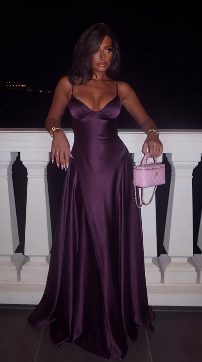Satin Corset Maxi Dress