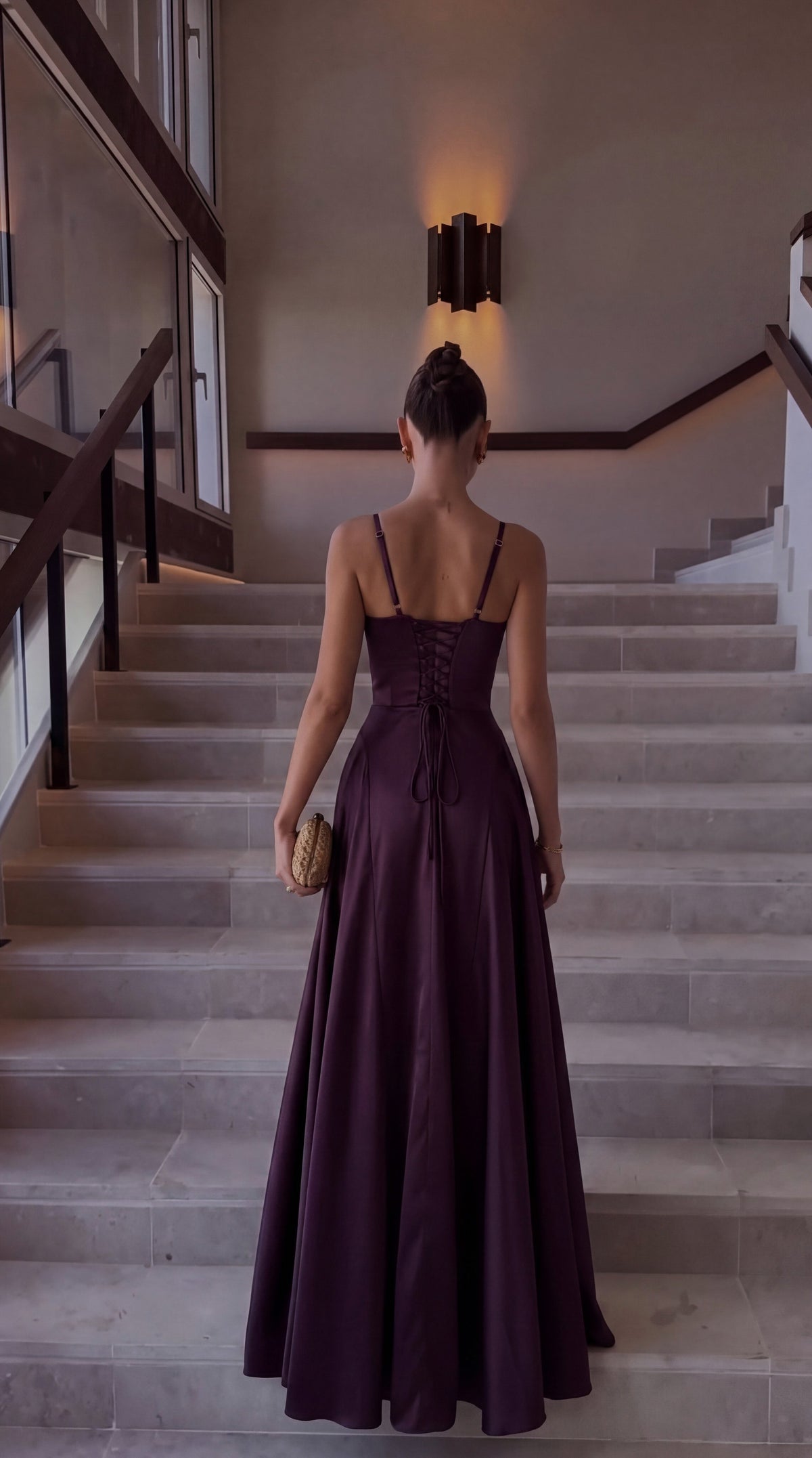 Satin Corset Maxi Dress