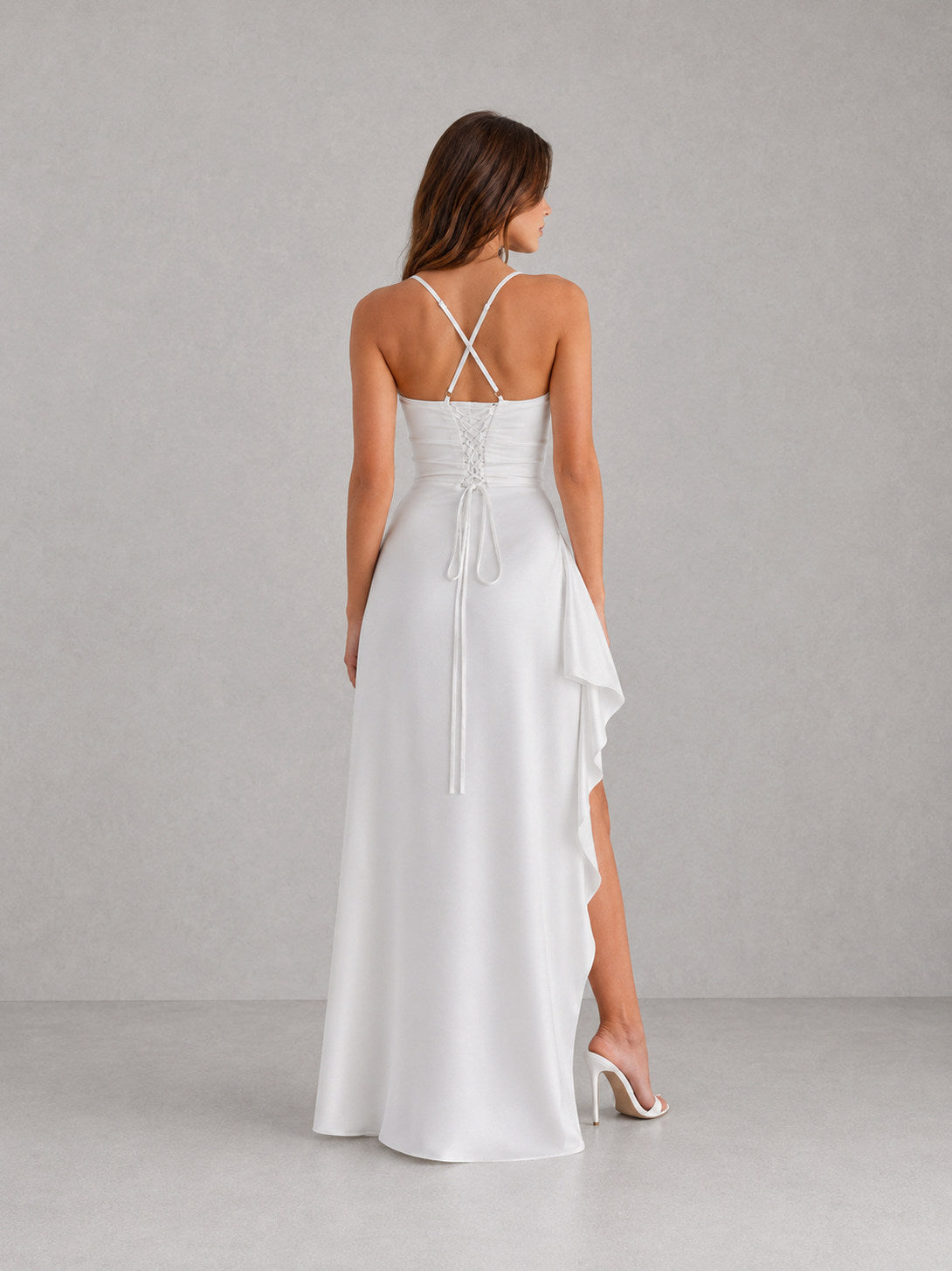 Satin Cowl Neck Maxi Dress