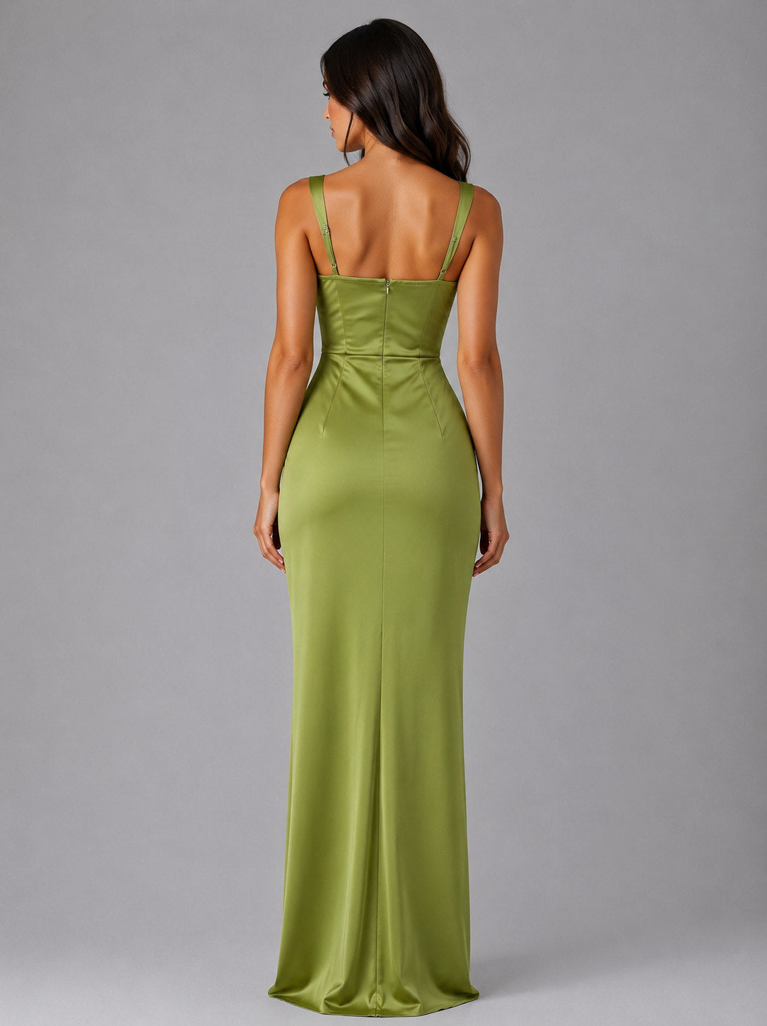 Satin Cowl Neck Maxi Dress