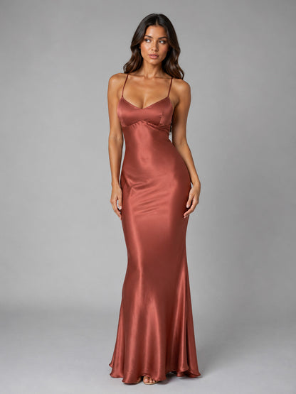 Satin Sweetheart Slip Maxi Dress